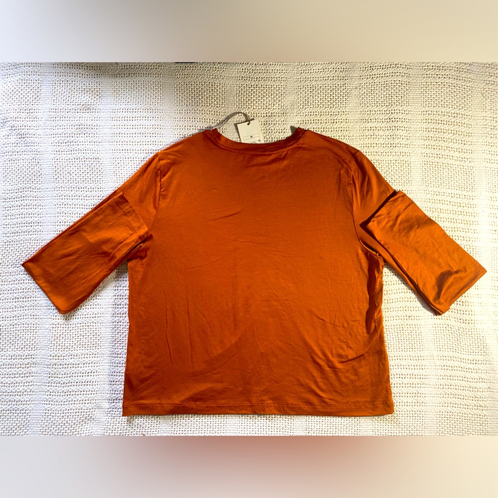 Women's Long Sleeve T-Shirt - a New Day Orange M